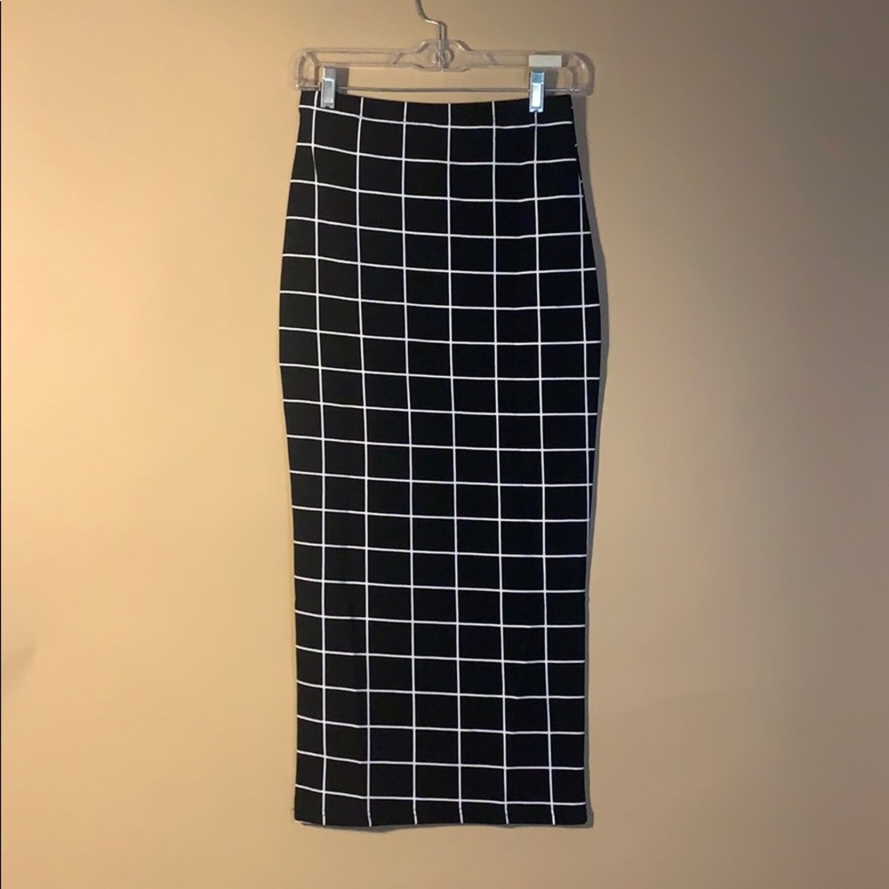Long Printed Pencil Skirt